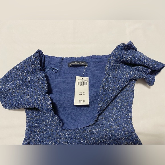 Abercrombie & Fitch Smocked Off-The-Shoulder Mini Dress - Picture 5 of 11